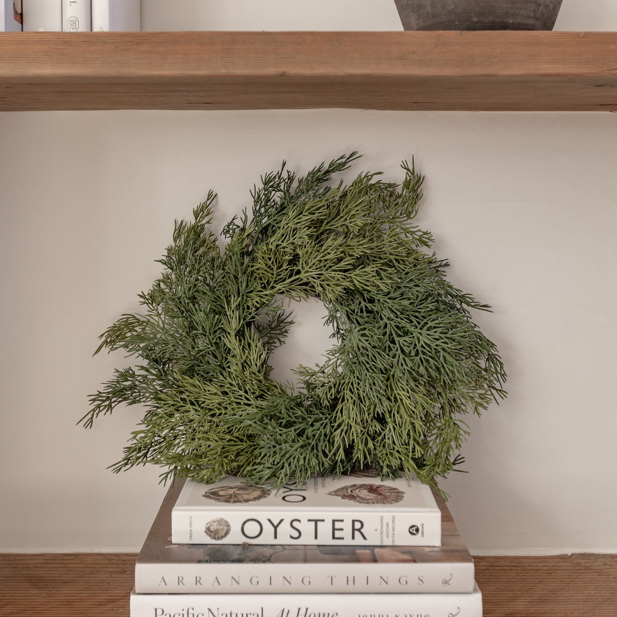 Realistic Artificial Cedar Wreath (Set of 2)