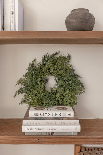 Realistic Artificial Cedar Wreath (Set of 2)