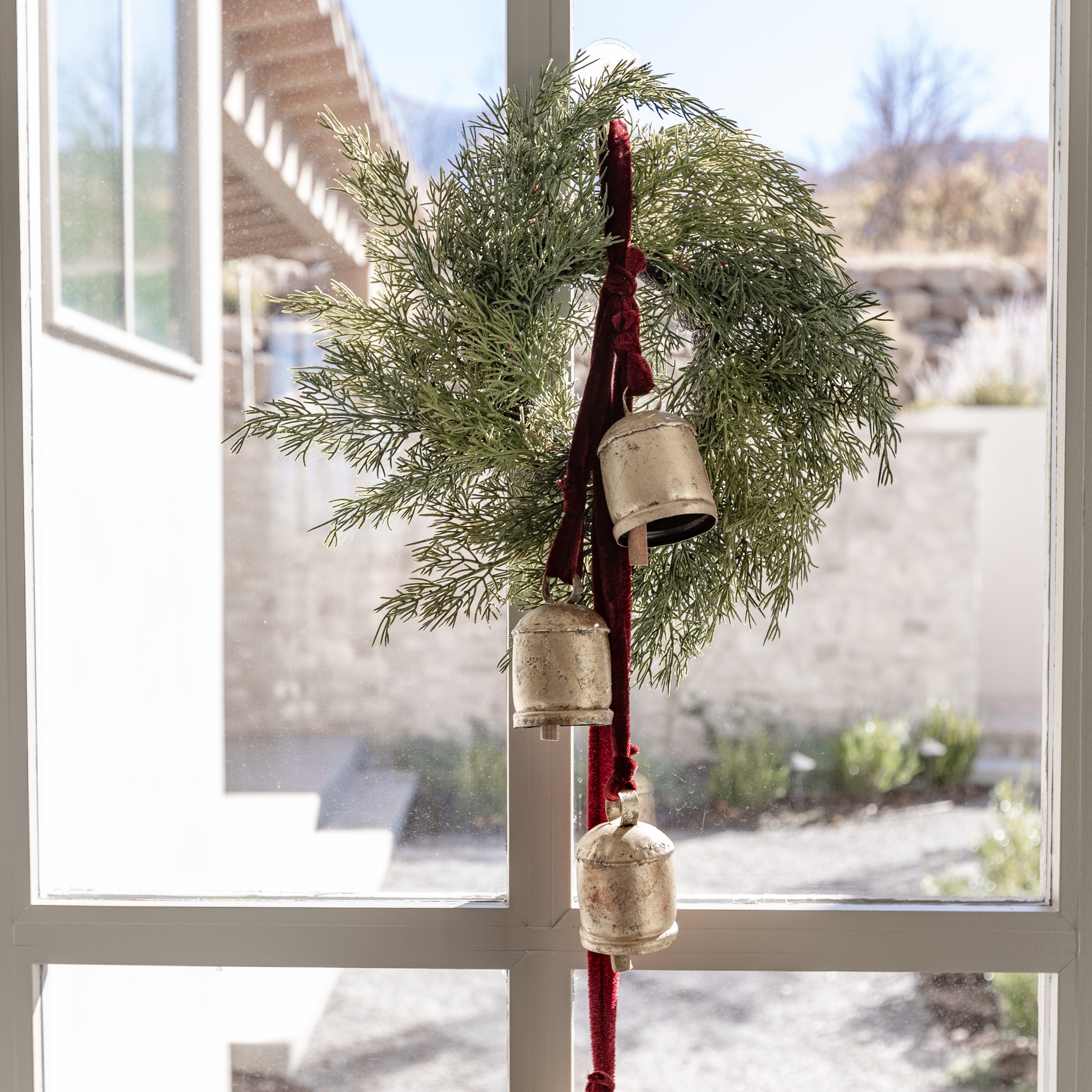 Vintage Brass Jingle Bell Cluster (Set of 2)