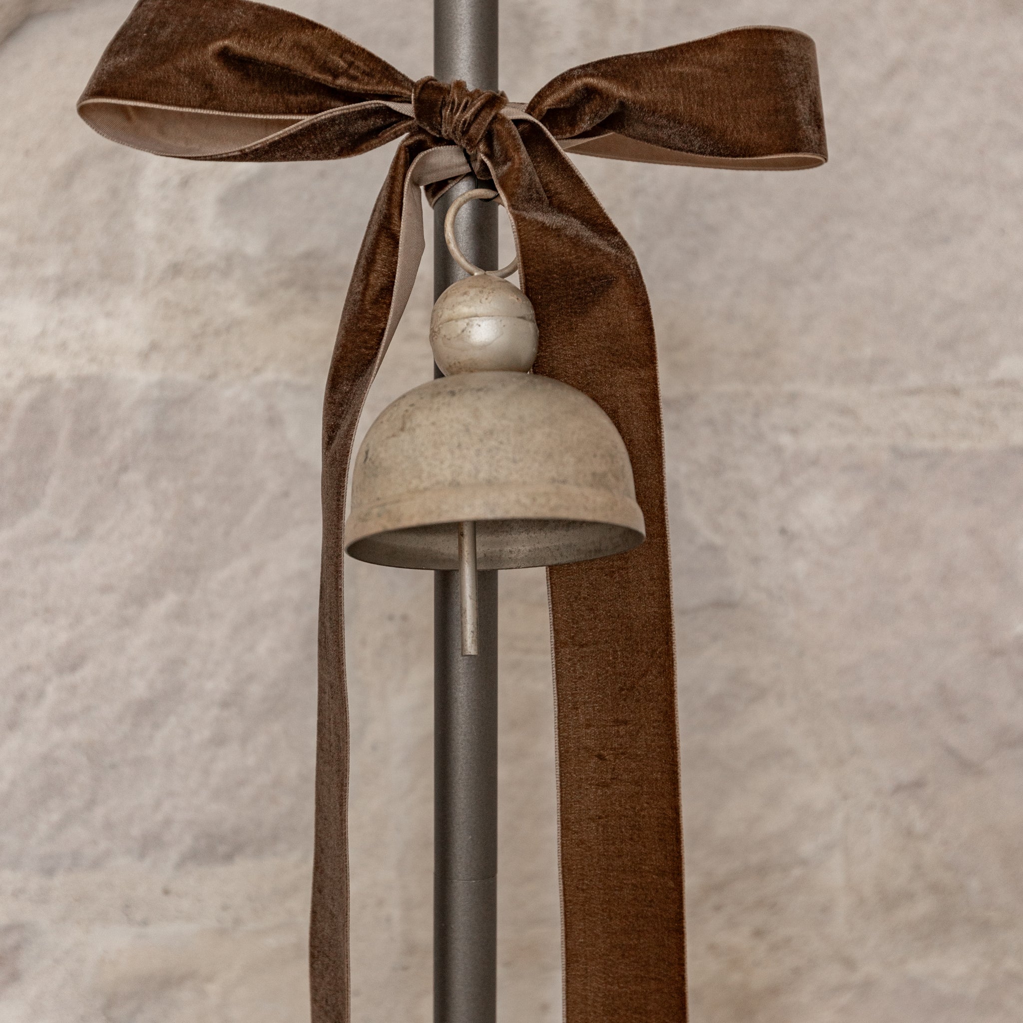 Vintage Pewter Hanging Metal Bells (Set of 3)