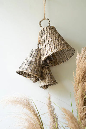 Woven Willow Christmas Bells