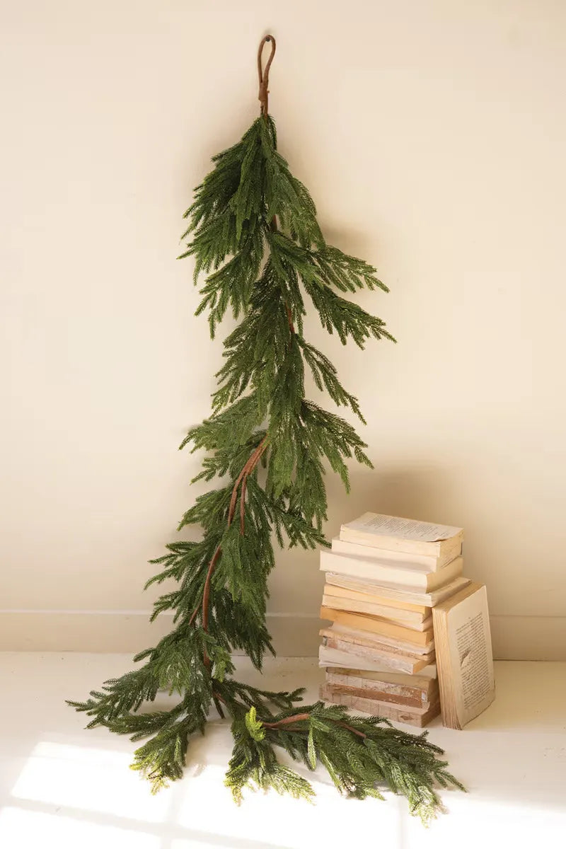 Faux Fir Garland Realistic Greenery (Set of 2)