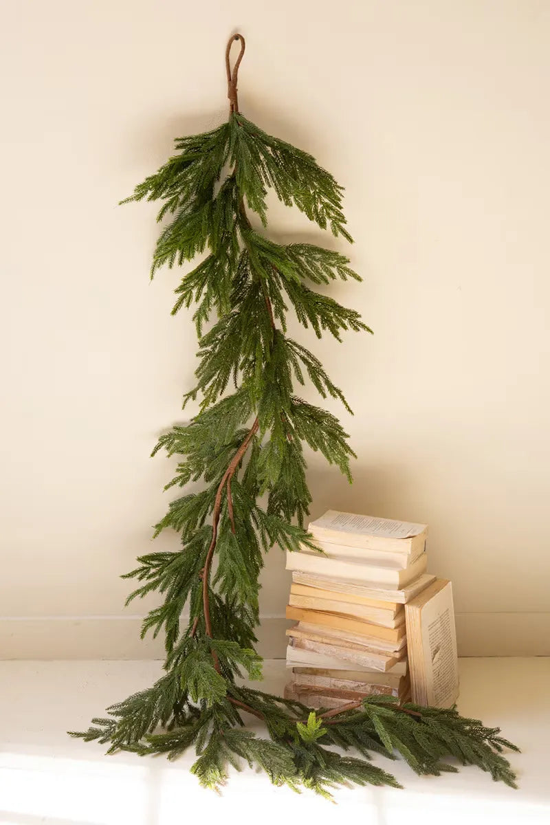 Faux Fir Garland Realistic Greenery (Set of 2)