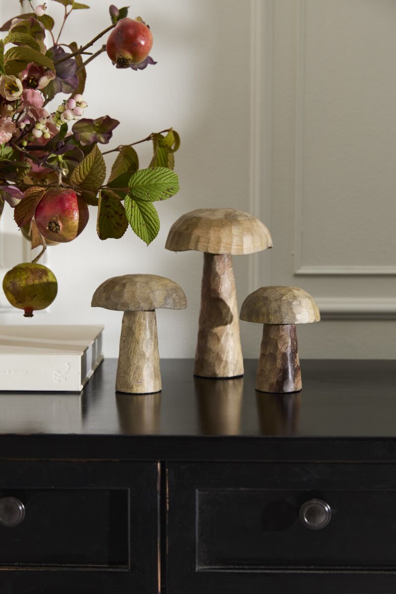 Wooden Porcini Mushrooms